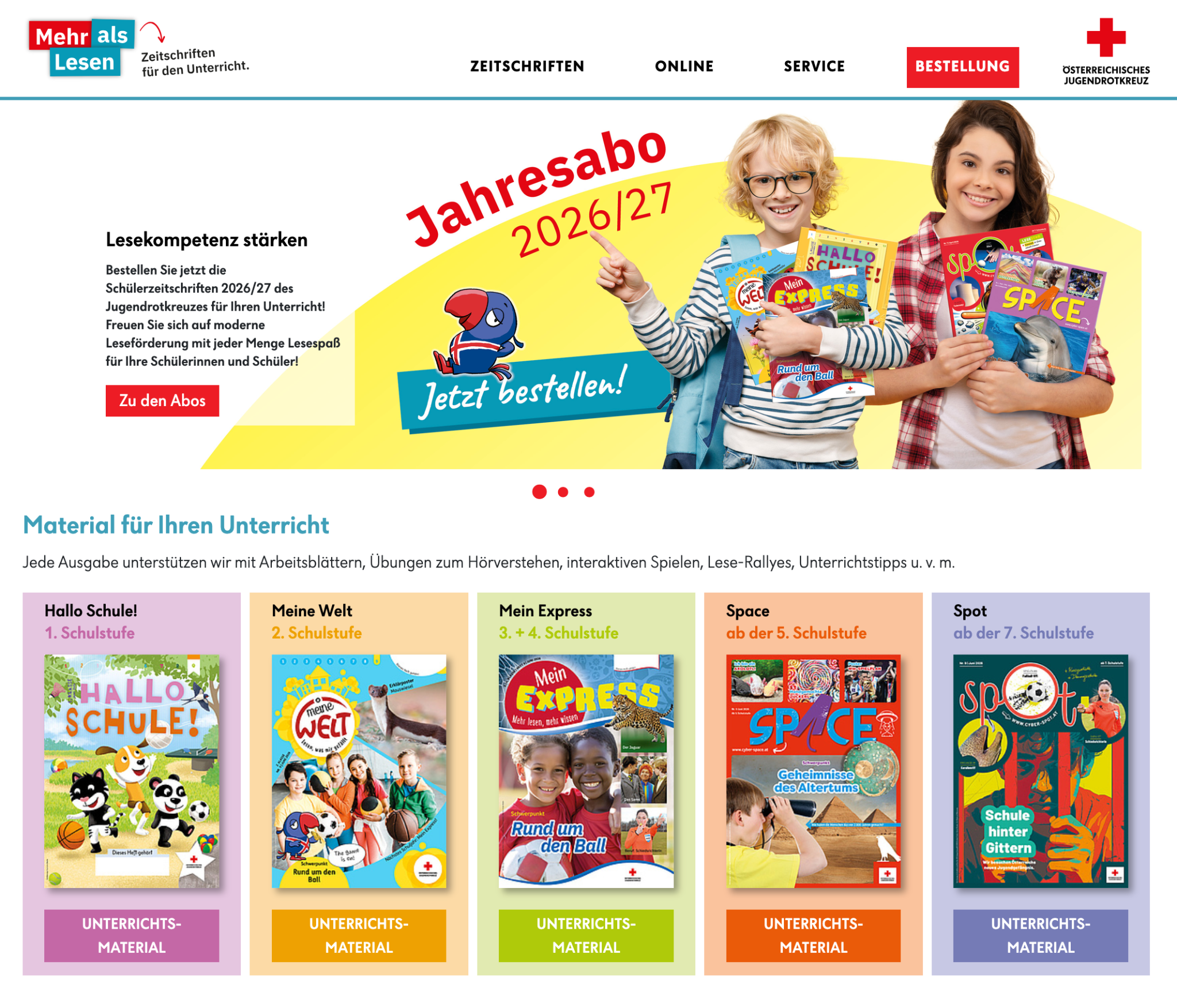 Webdesign-Beispiel Mehr als Lesen